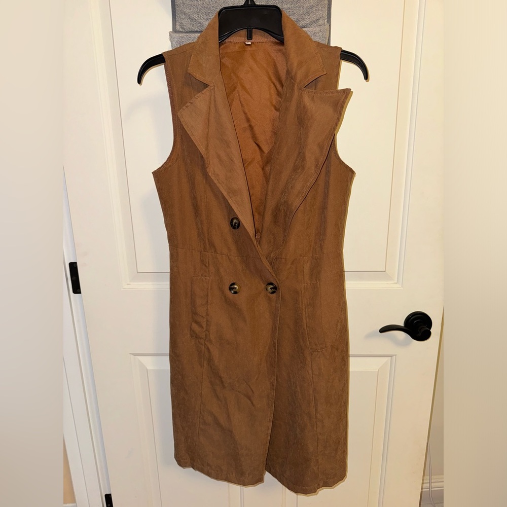 SHEIN vest coat with pockets